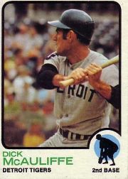 1973 Topps Baseball Cards      349     Dick McAuliffe